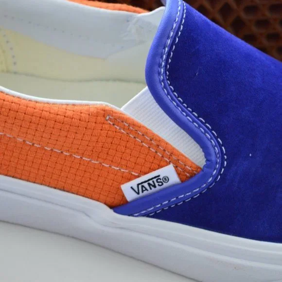 Vans Slip on apricot buff orange purple sneaker shoes suede woman size new - Picture 3 of 6